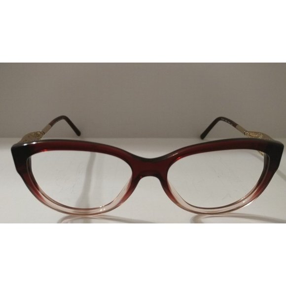 Authentic BURBERRY B 2210 3553 Burgundy/Gold 53*17*140 Eyeglasses Frames Vintage - Picture 1 of 8